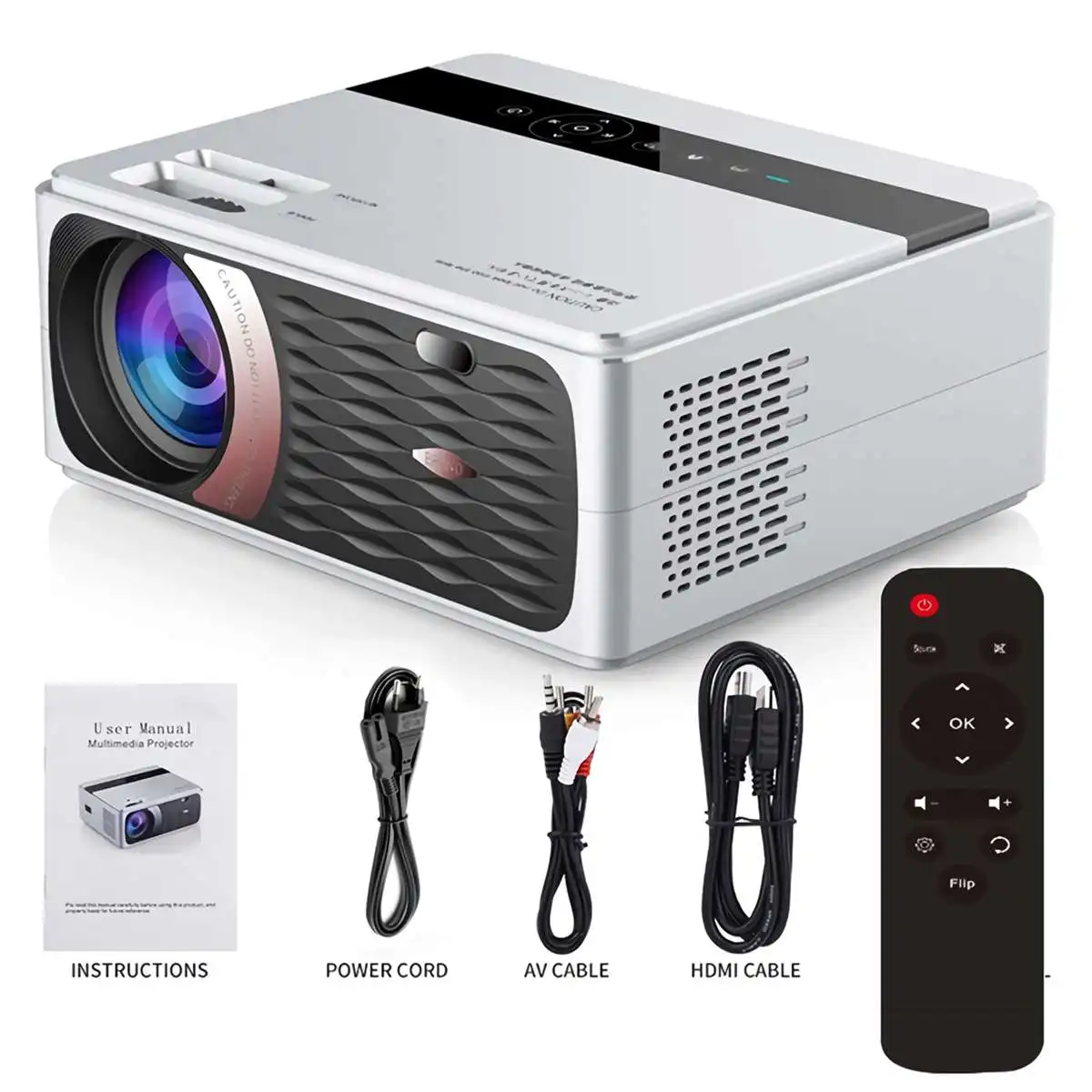 

EU US YJ600 HD Projector 720P Smart bluetooth WiFi Wireless Mirroring LCD 3800 Lumens LED Projector Home Theater USB HD TF