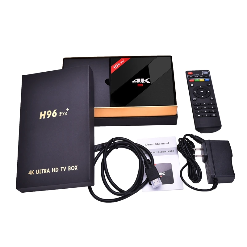 H96 Pro PLUS Android 7 1 Smart TV BOX Amlogic S912 Восьмиядерный 3G RAM 32G ROM 1000M LAN 2 4G 5G DUAL WIFI BT4.1 4K HDR
