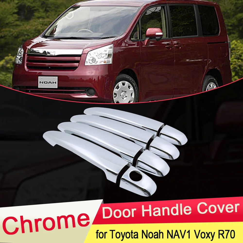 Комплект хромированных накладок на дверную ручку для Toyota Noah NAV1 Voxy R70 2008 2009 2010 2011 2012