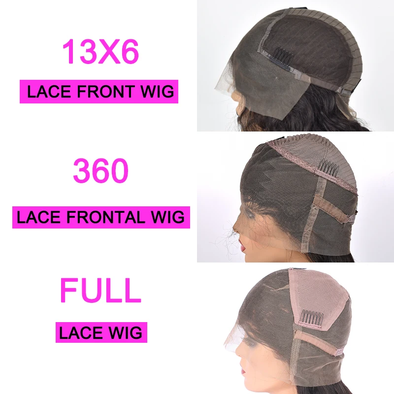 Цветные парики из натуральных волос Омбре 360 кружевных фронтальных париков