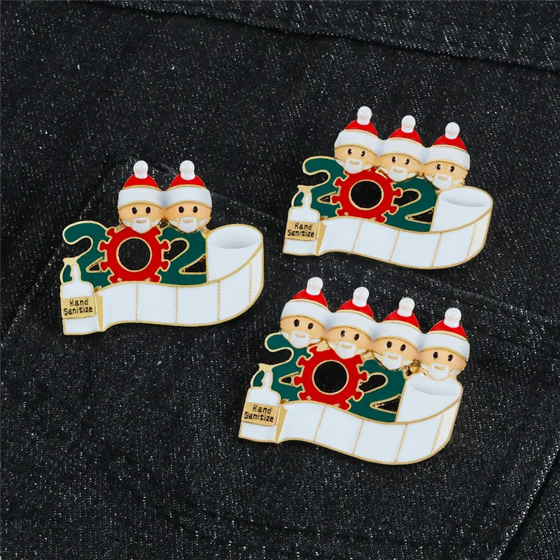 Мультфильм Санта Клаус Брошь Мода Рождество Эмаль Булавка женская рубашка сумка