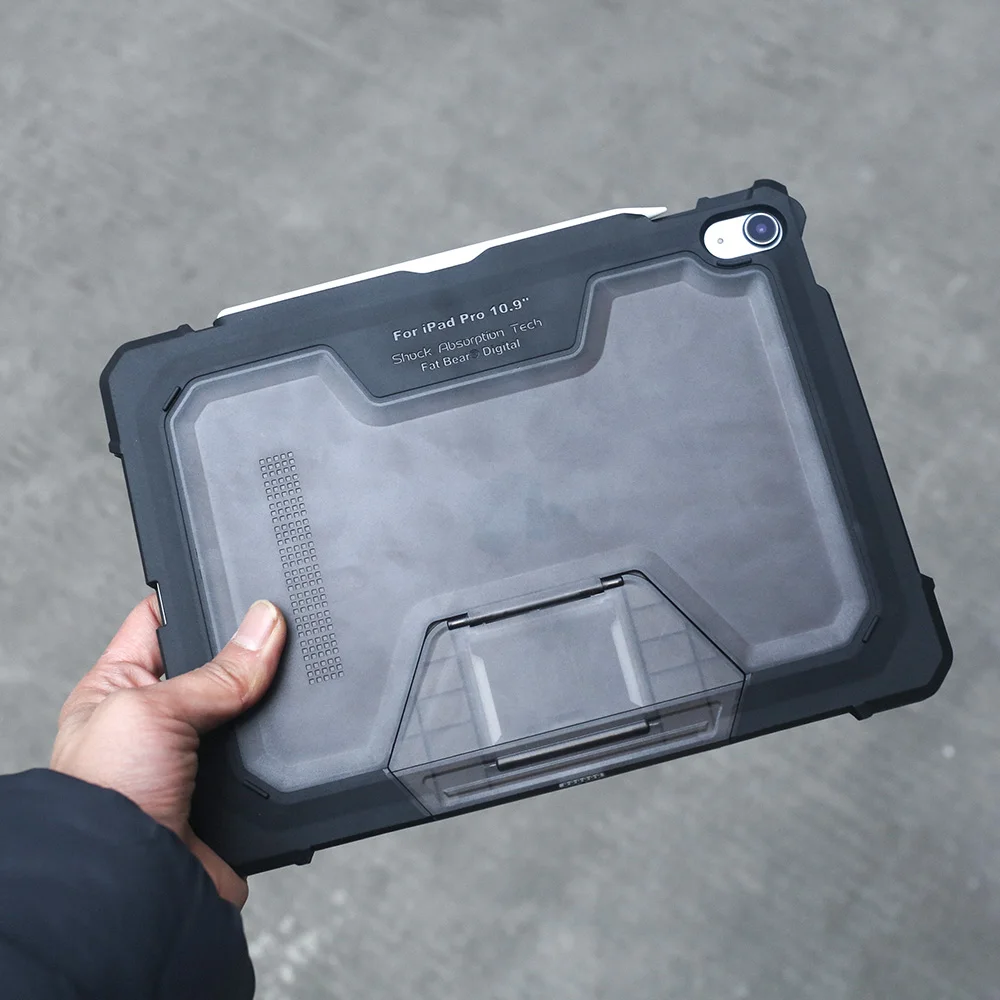para a Apple Robusto à Prova de Choque Ipad Air4 Fatbear Tático Militar Grau Armadura Case Buffer Capa Macia ar 4 10.9 2021