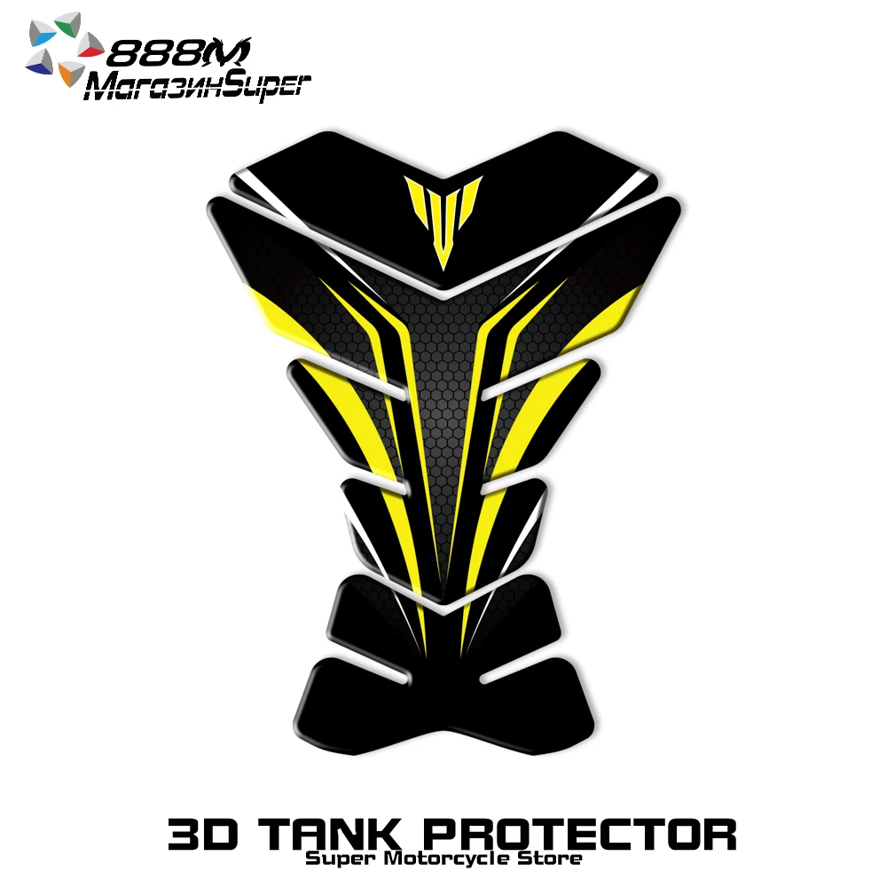 

New For Yamaha MT-09 MT-10 MT-03 MT-01 MT 01 03 09 10 Tank Pad Decorative Protector 3D Resin Sticker Pad Filler Reflective blue