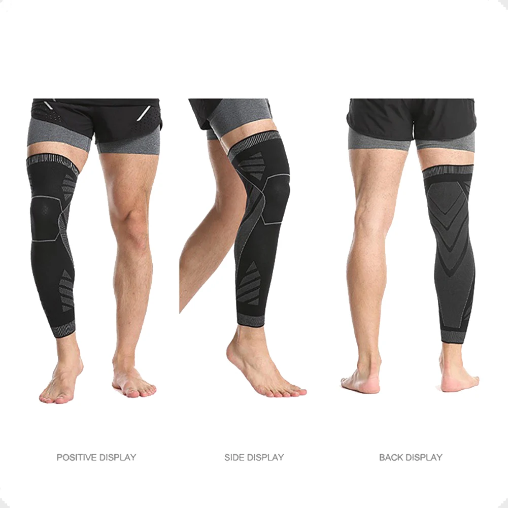 

1PC Compression Long Knee Pads Sleeve Breathable Sports Football Basketball Knee Brace Leg Sleeve Calf Knee Support Protection