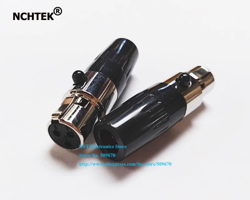NCHTEK Mini XLR 3 контактный гнездовой разъем аудио Микрофон Разъем MIC Tini TA3F