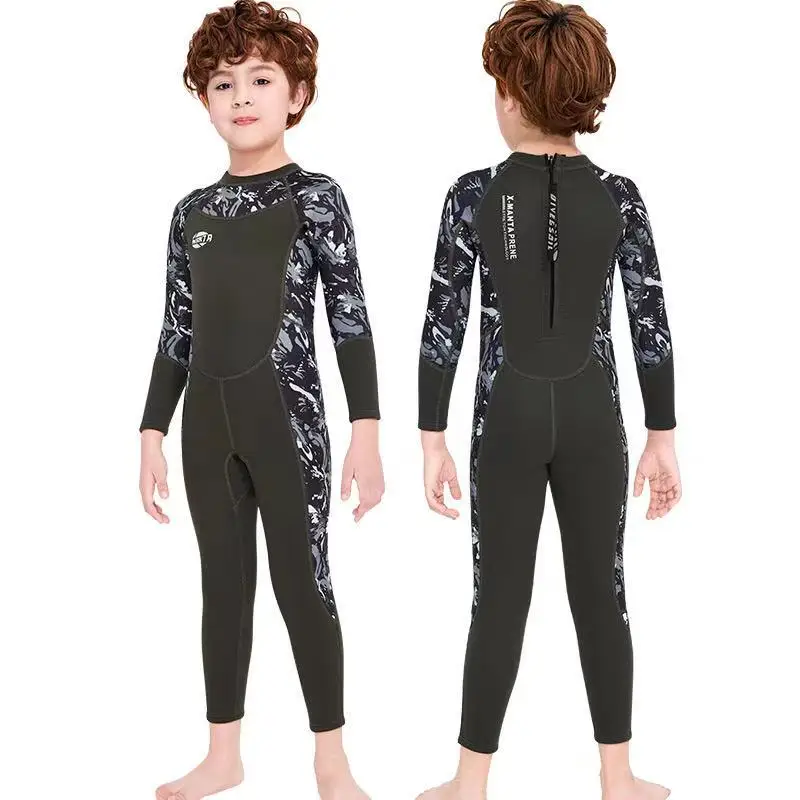 2021 Kids Boys Neoprene 2.5mm Diving Suit Swimwear Long Surfing Swimsuit Wet For | Спорт и развлечения