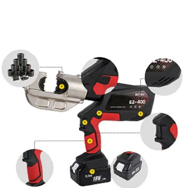

Ce 3/8''1'' 2'' Inch 12v 24v Battery Powered Electric Ac Fitting Pipe Hydraulic Hose Crimping Tool