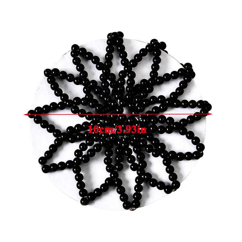 

New Arrival Hand Made Crochet Pearl Elastic Hair Nets Ballet Dancing Snood Net Hair Bun Covers Ornament for Ladies Convenient