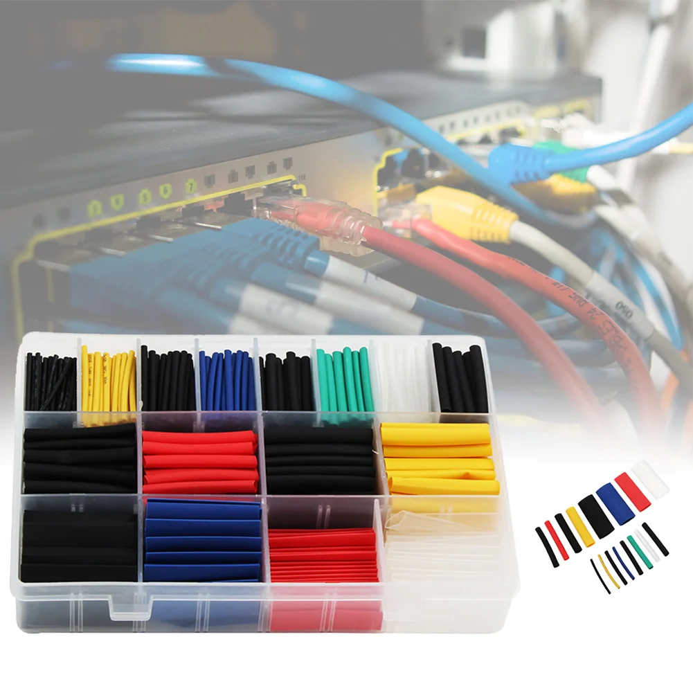 580 шт домашние защитные Ассорти оплетки аксессуары термоусадочная трубка