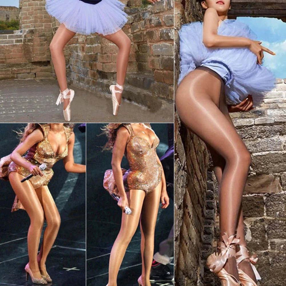 

Shiny Party Elastic Sexy Shaping Long High Waist Spring Autumn Non Slip Bar Women Pantyhose