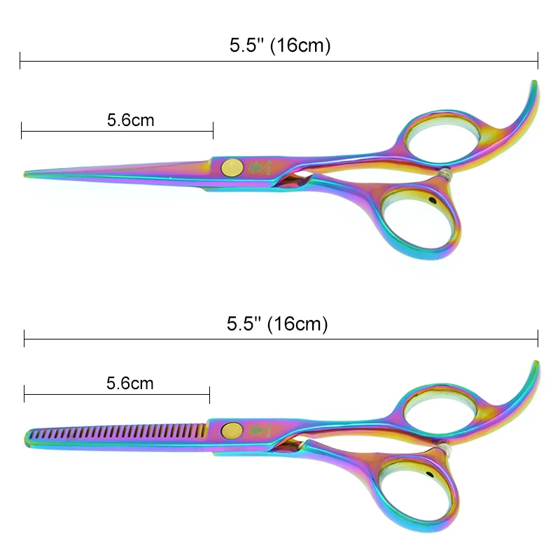 5.5&quot Smith Chu Professional Hairdressing Hair Scissors Set Japan 440C Salon Cutting Shears Barbers Thinning Tijeras A0009C | Красота и