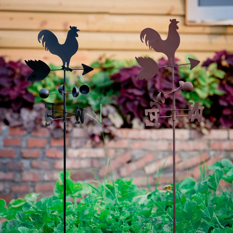 Креативная винтажная ветряная мельница с петухом утюжком утюгом ветром обрезным