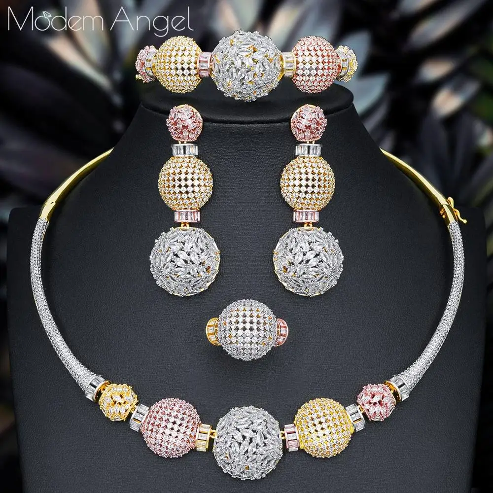 Роскошные трехцветные серьги ModemAngel с цветком мака 4 шт.|Ювелирные наборы| |