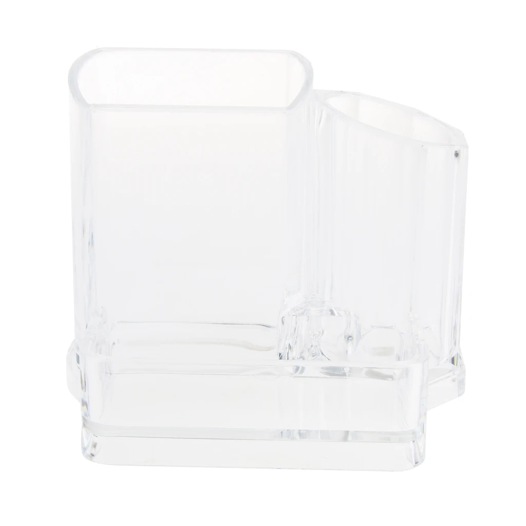 

3 Slots Acrylic Clear Makeup Brush Cosmetic Organizer Display Holder Case