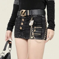 women fashion jeans mini shorts 2021 summer new trend slim punk style elastic sexy female denim bag hip skirt accessory belt