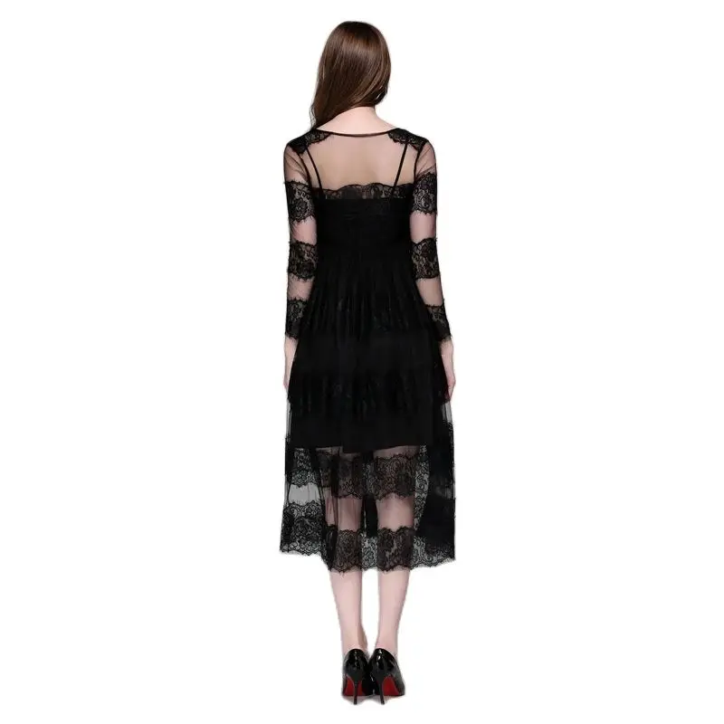 Высококачественное элегантное подиумное платье в европейском стиле сексуальное