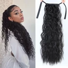 22-дюймовый муляж булочка клип в наращивание волос длинные африканские курчавые вьющиеся волосы, прическа 