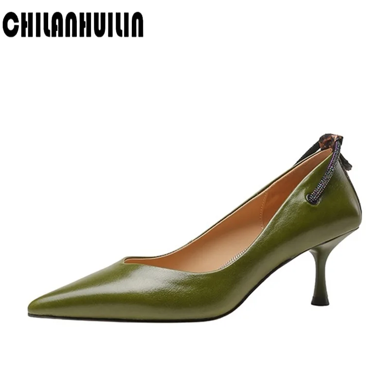 

Женская обувь классические женские туфли-лодочки, модная обувь на высоком тонком каблуке, пикантные туфли с открытым носком на высоком кабл...