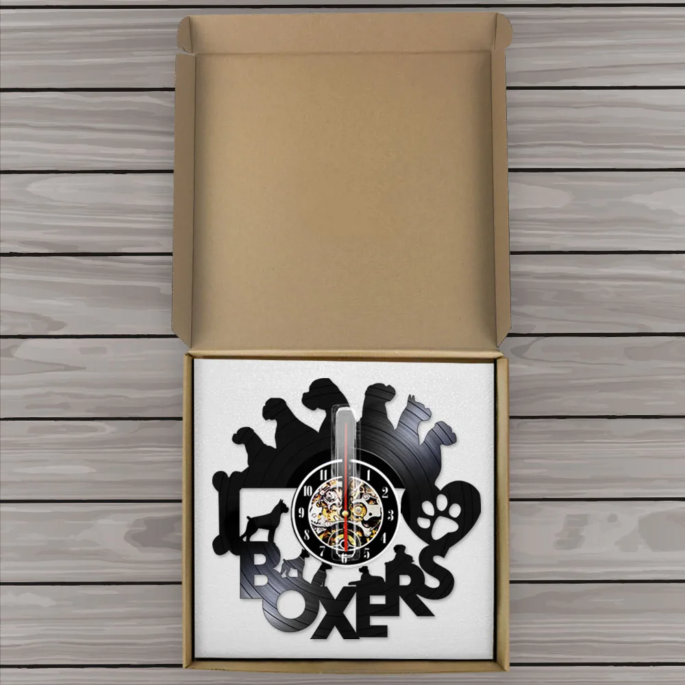 Настенные часы боксеры с лазерной гравировкой винтажные художественные
