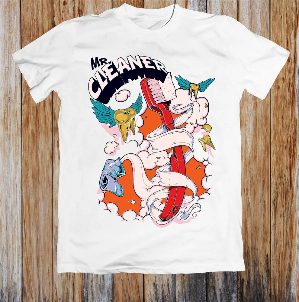 

Mr Cleaner Funny Unisex T-Shirt For Youth Middle-Age The Old Tee Shirt