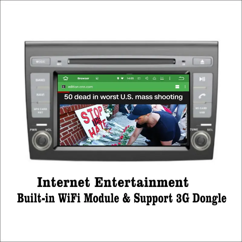 Liislee Android 7 1 2G RAM для Fiat Bravo 2007 ~ 2013 автомобильный Радио Аудио Видео Мультимедиа DVD