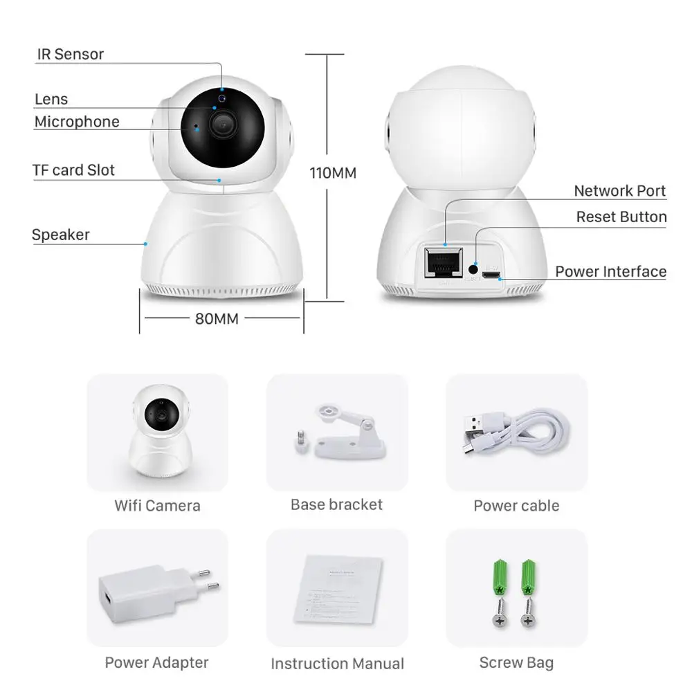 

IP- , 1080P, Wi-Fi, 3 , 720P
