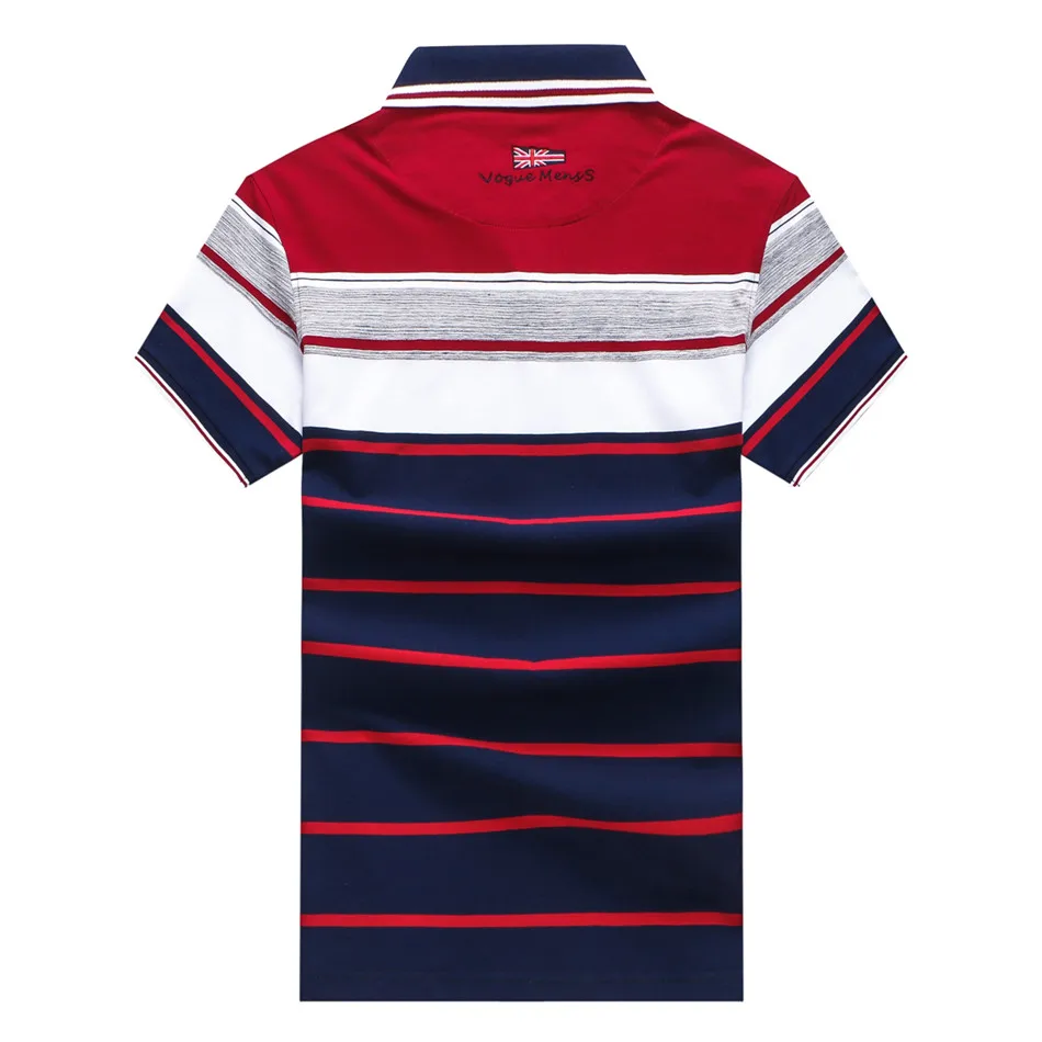 

for mens cotton casual polo men shirt Brand Tace&shark lapel stripe embroidery summer