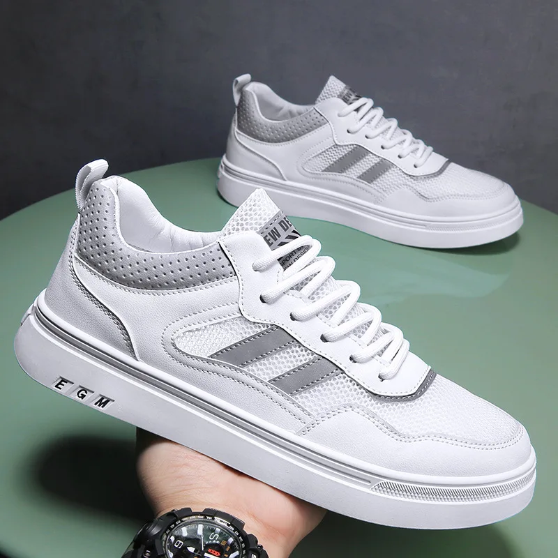 

2021 summer new shoes men's trend casual flat bottom low-top sneakers youth breathable mesh tide shoes Korean version