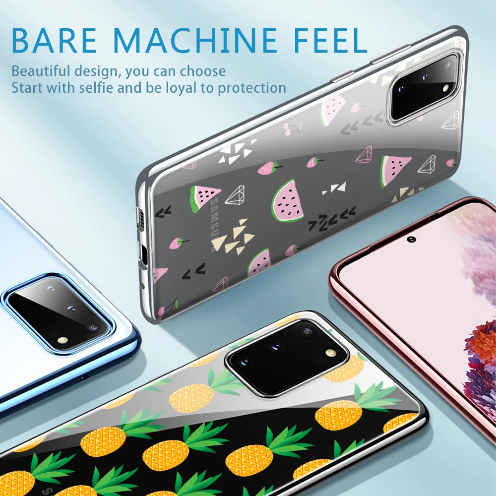 

Lemon Banana Case for Samsung Galaxy S21 S10 S9 S8 S20 Plus Ultra A51 A50 A71 A70 A20E A21S NOTE 20 10 9 8 Plus Soft TPU Fundas