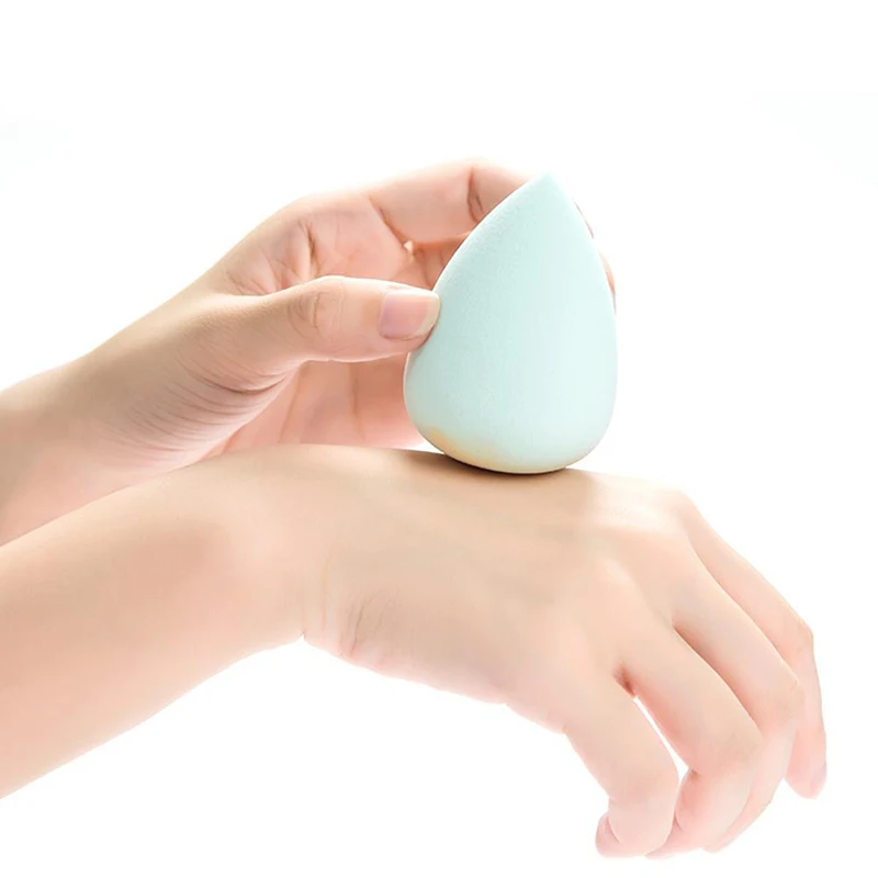1X капли воды красивая губка для яйца спонж пудры макияжа без латекса Влажная и