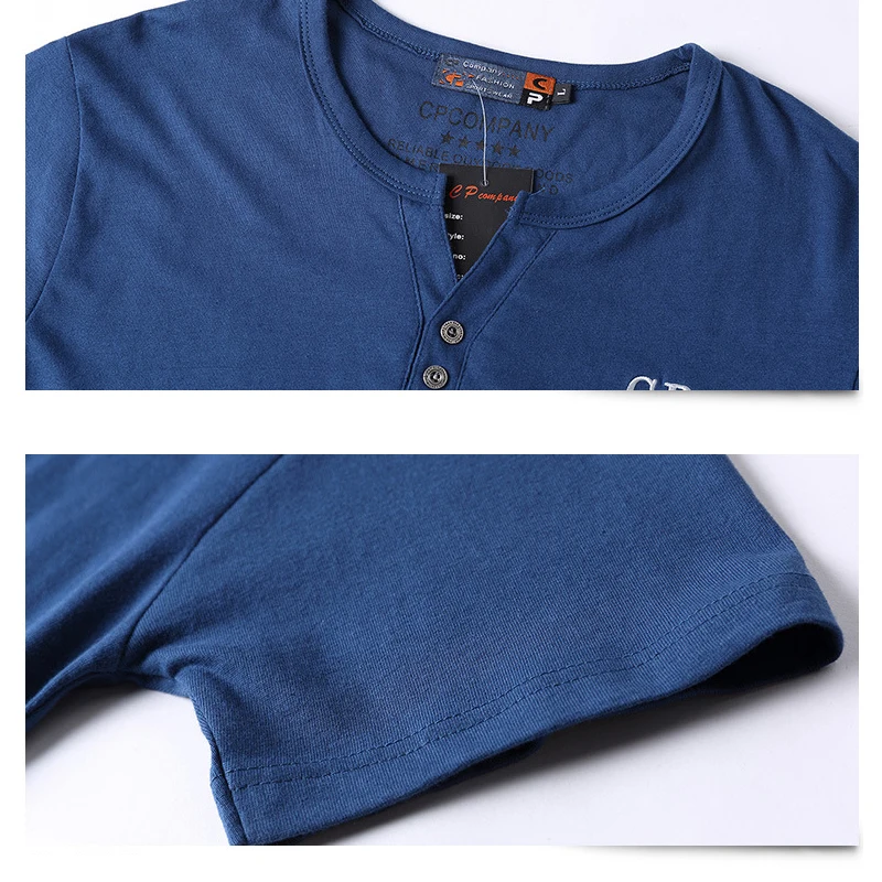 Летняя мужская футболка с пуговицами приталенная модные хлопковые футболки