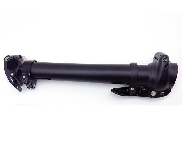 Black 412 Folding Bike Bilateral Telescopic Adjustment Stem Double Section Double Direction Stems Electric Folding Bicycle Parts Sp8 - Цвет: Black