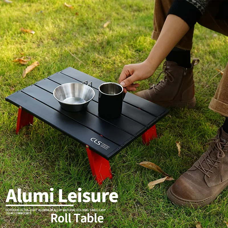 Складной мини-стол, оборудование для кемпинга, стол для пикника на открытом воздухе, портативный обеденный стол на открытом воздухе, алюмин...