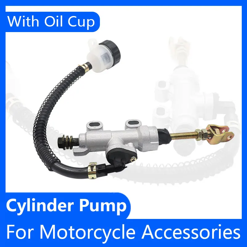 

Насос для заднего тормоза мотоцикла, гидравлический тормоз с резервуаром для Kawasaki, Honda, Yamaha