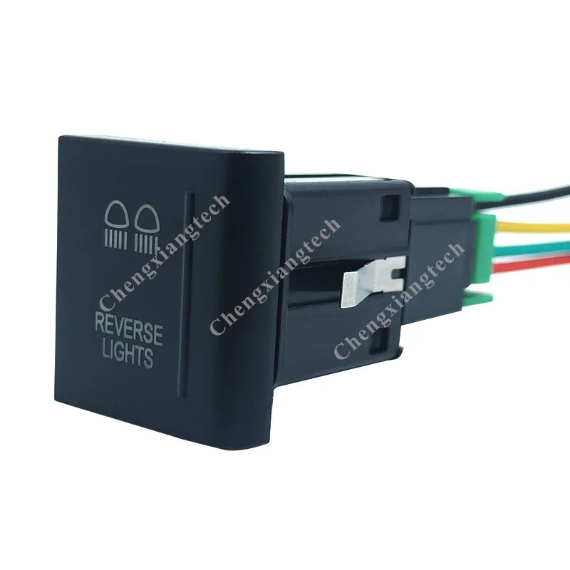 12V 3A красный светодиод Фары заднего хода кнопка для автомобиля переключатель ВКЛ