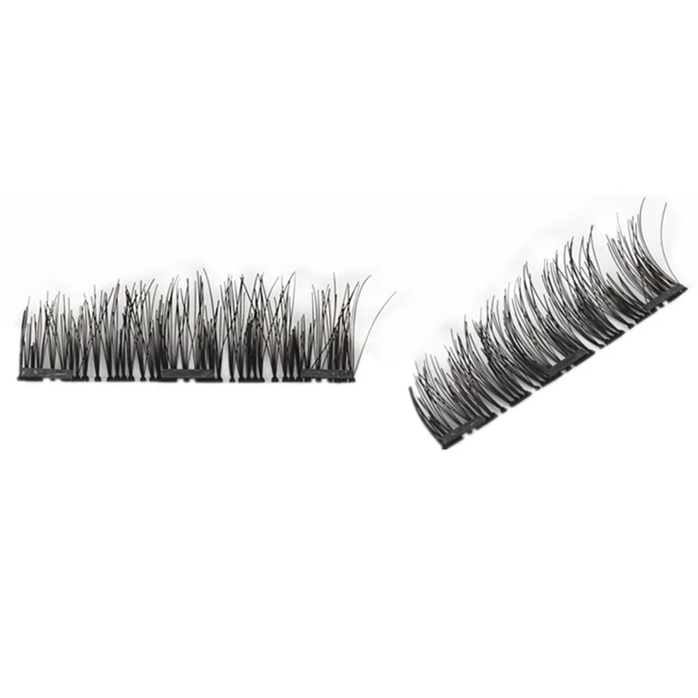 

OutTop maquillaje 4Pcs Ultra-thin 0.2mm Magnetic Eye Lashes 3D Reusable False Magnet Eyelash Makeup Extension Fake Lashes