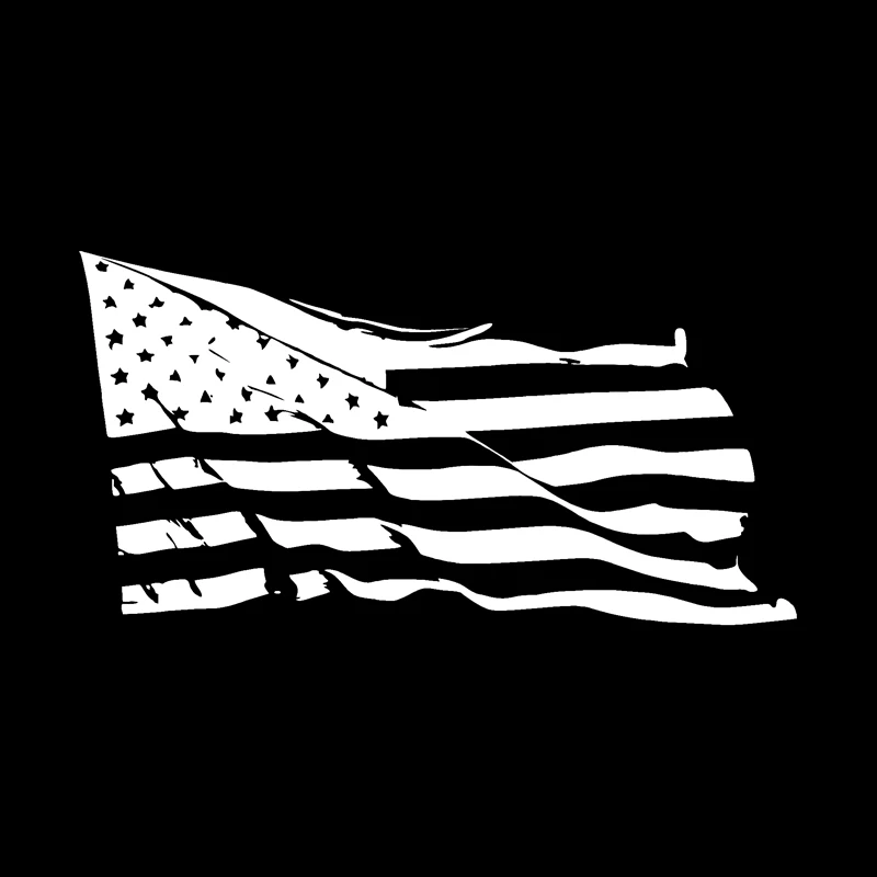 

Personality Car Sticker Interesting American Flag KK Vinyl Car-styling Decal Black/Silver Sunscreen Waterproof 20cmX10cm