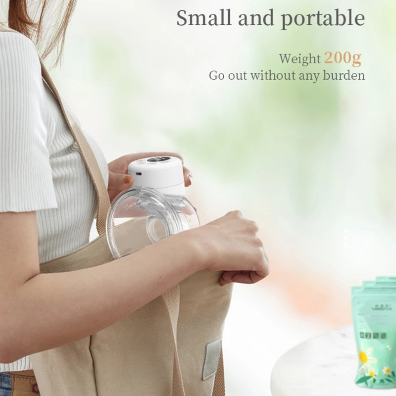 

H05C Electric Breast Pump Silent Wearable Automatic Milker USB Rechargable Hands-Free Portable Milk Extractor Baby Breastfeeding