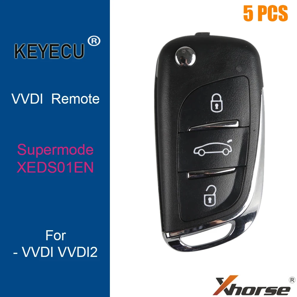 KEYECU 5 шт. XHORSE для DS Style Super Remote Key 3 кнопки VVDI Tool Mini VVDI2 Supermodel Machine|Ключ от авто| |