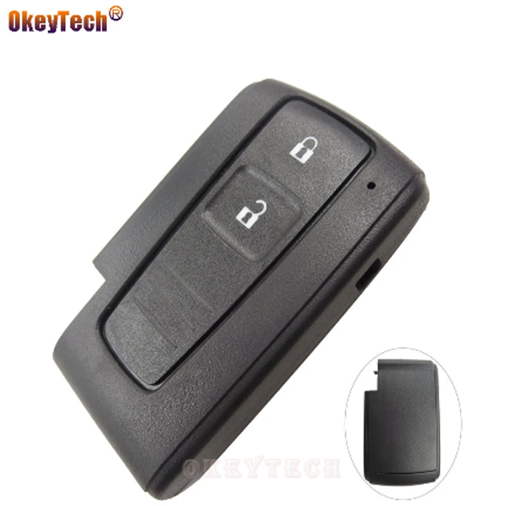 

OkeyTech 2 Button Replacement Remote Key Shell Fob for Toyota Prius Corolla Verso Smart Card No Blade Free Shipping Cover Case