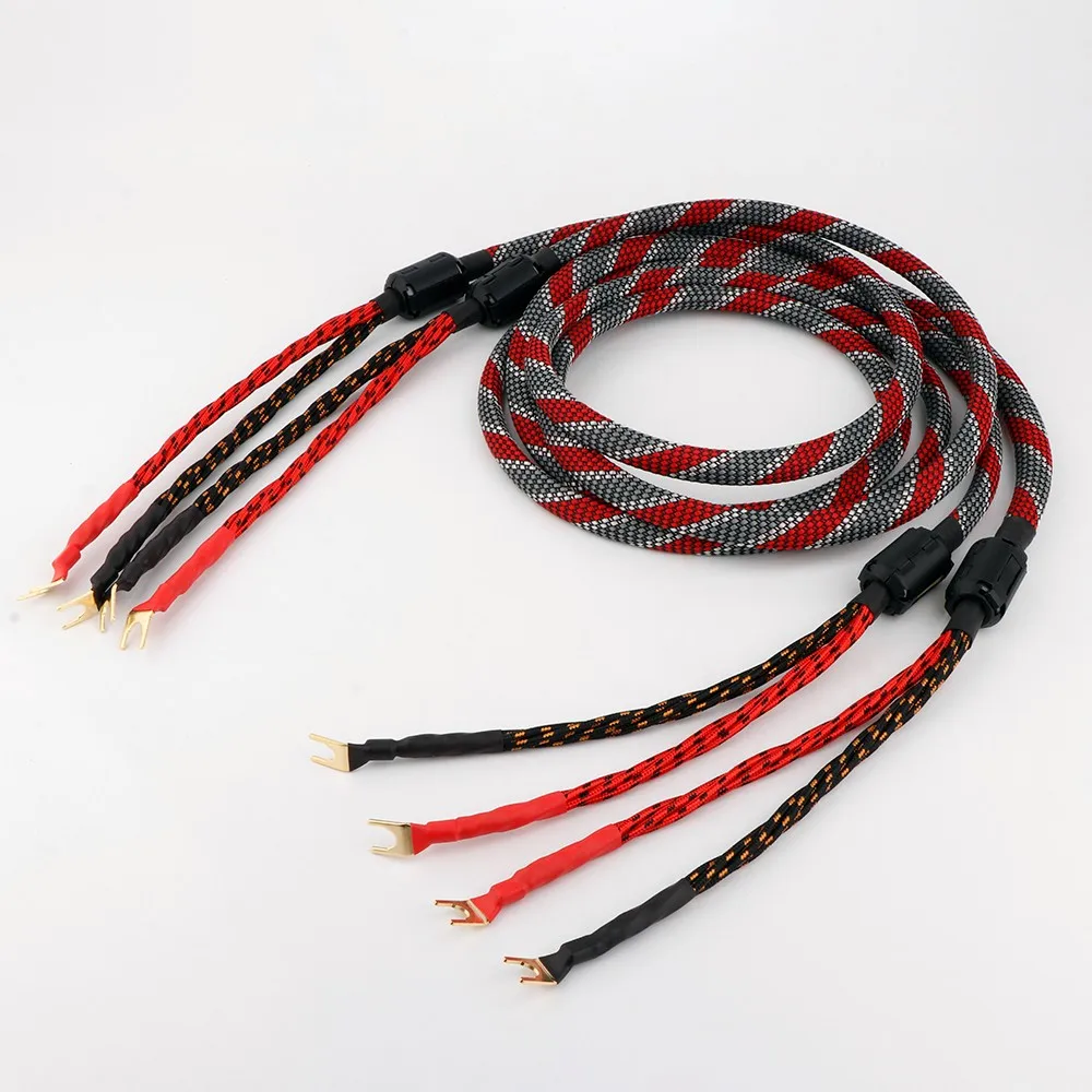 2 шт. медный Hi-Fi кабель для динамиков без содержания кислорода | Электроника