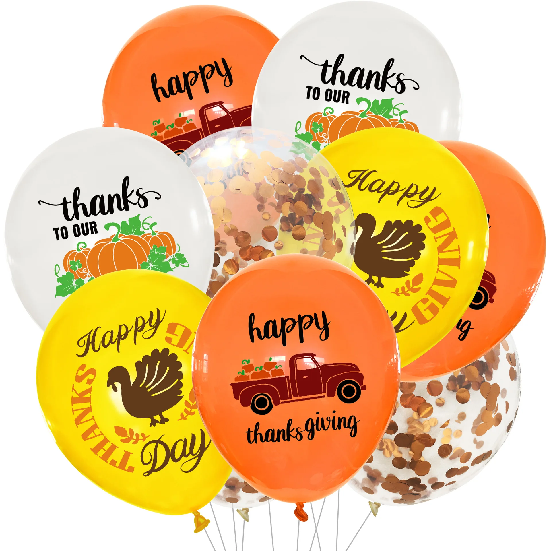 

Латексный воздушный шар на День Благодарения, турецкий кленовый лист, тыква, 12 дюймов, стандартные воздушные шары, украшение для вечевечерн...