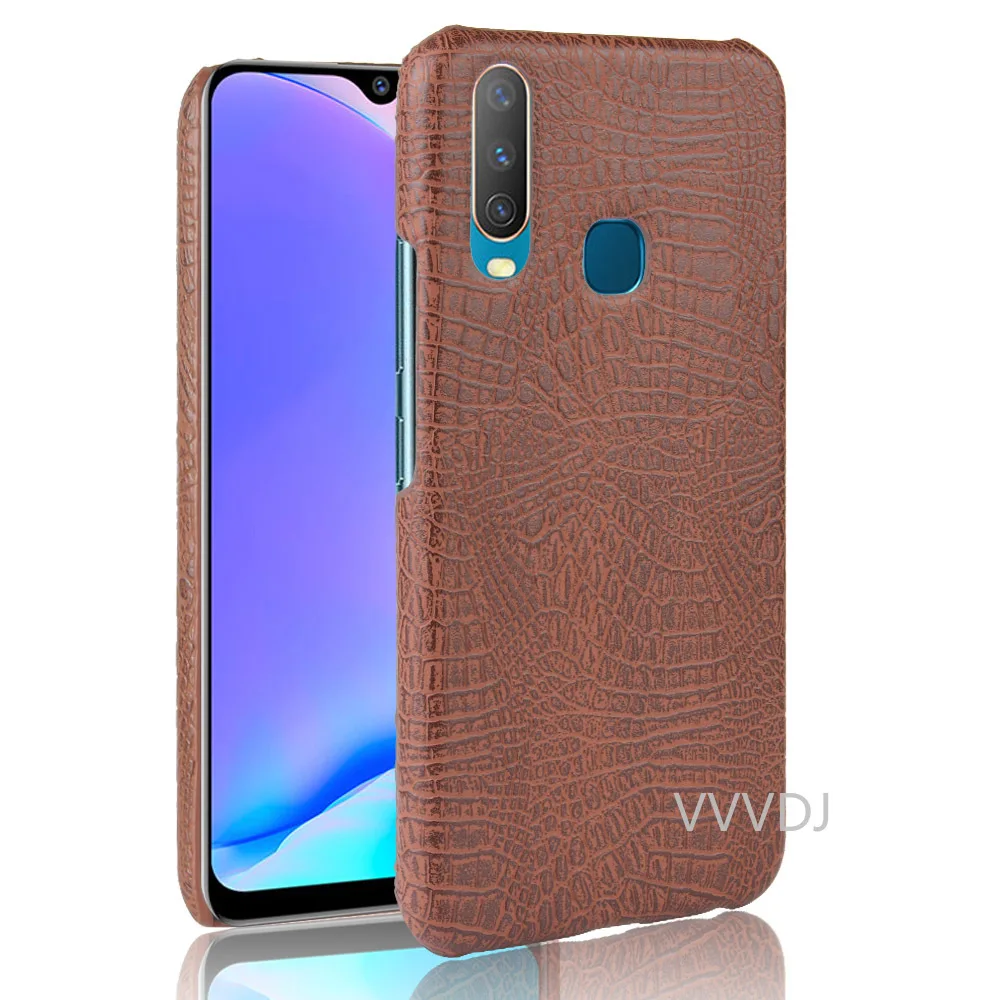 

For VIVO Y11 2019 high quality shockproof Phone Case 6.35 For VIVO Y11 2019 Case Luxury Crocodile pattern PU leather back Case