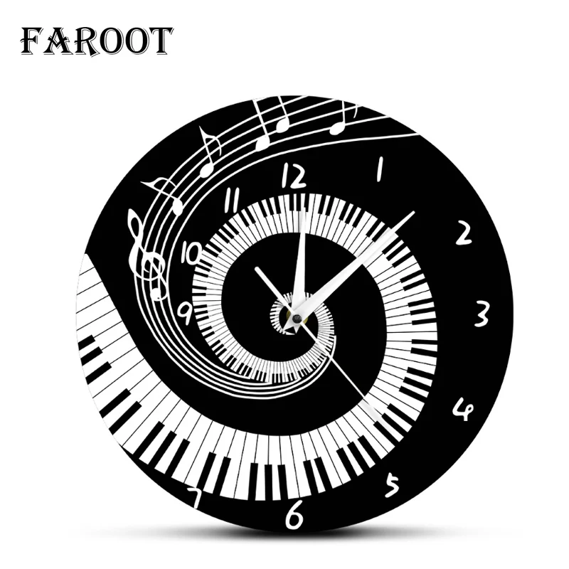 2020 настенные часы с клавиатурой музыкальные для влюбленных пианиста подарок