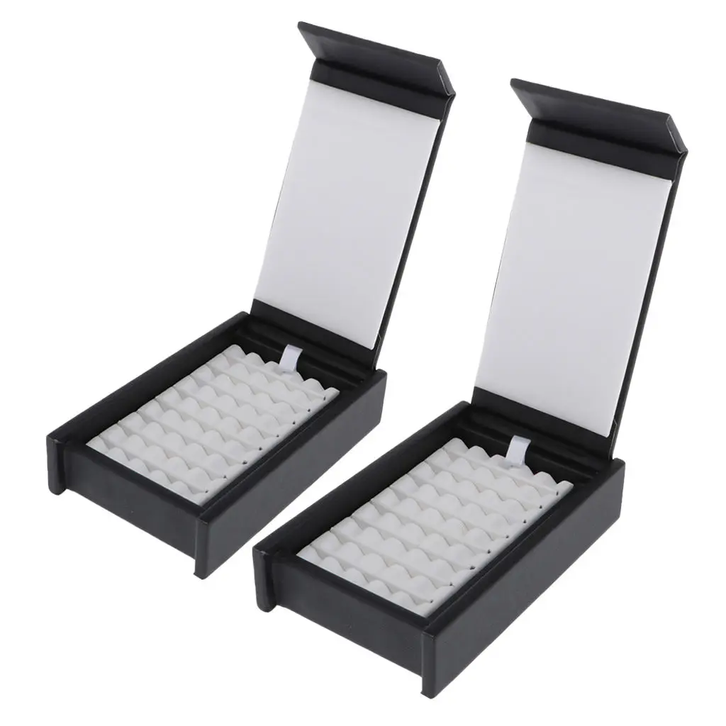 2x Diamond Display Box W/ Magnet Cover Gemstone Gem Storage Case Organizer | Украшения и аксессуары
