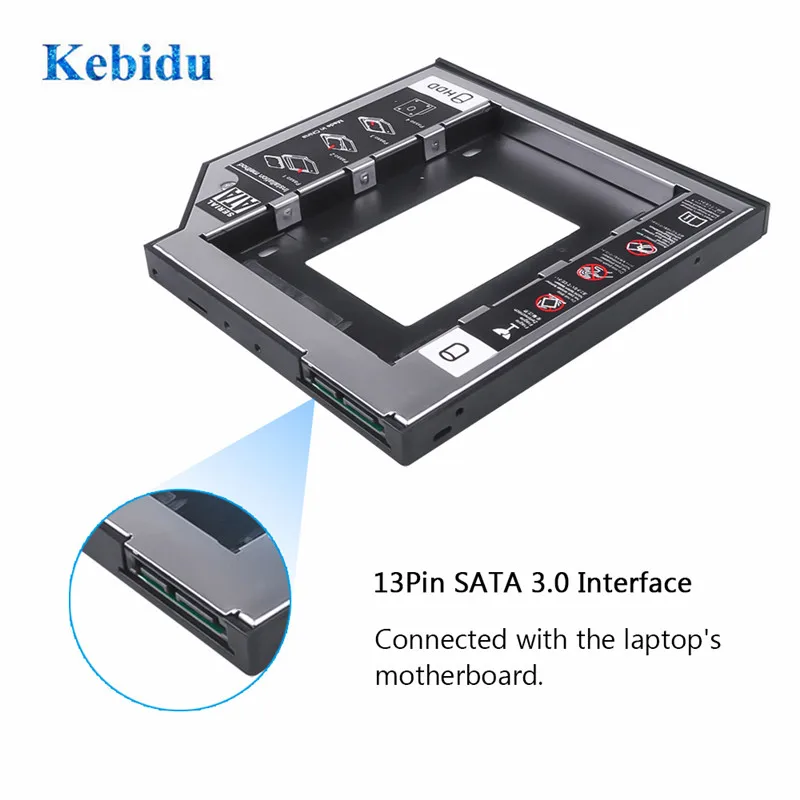 Kebidu 1 шт. универсальный чехол 9 5 мм SATA 3 0 2 дюйма для SSD HDD внешний алюминиевый