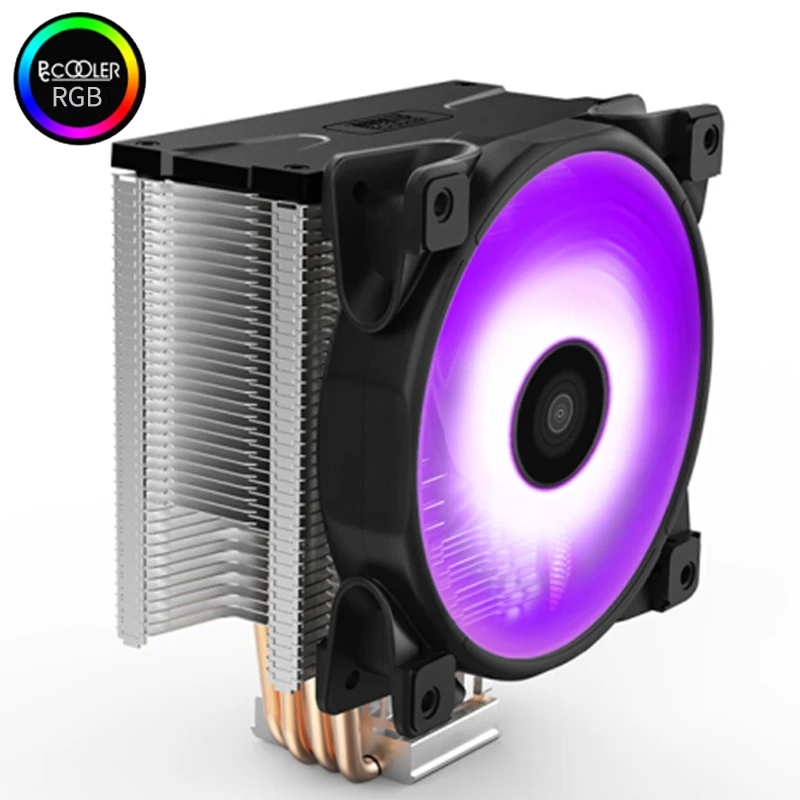 Pccooler RGB кулер для процессора AMD/AM4/INTEL1150 1151, PWM 4PIN 120 мм/12 см вентилятор охлаждения с 4 медными тепловыми трубками