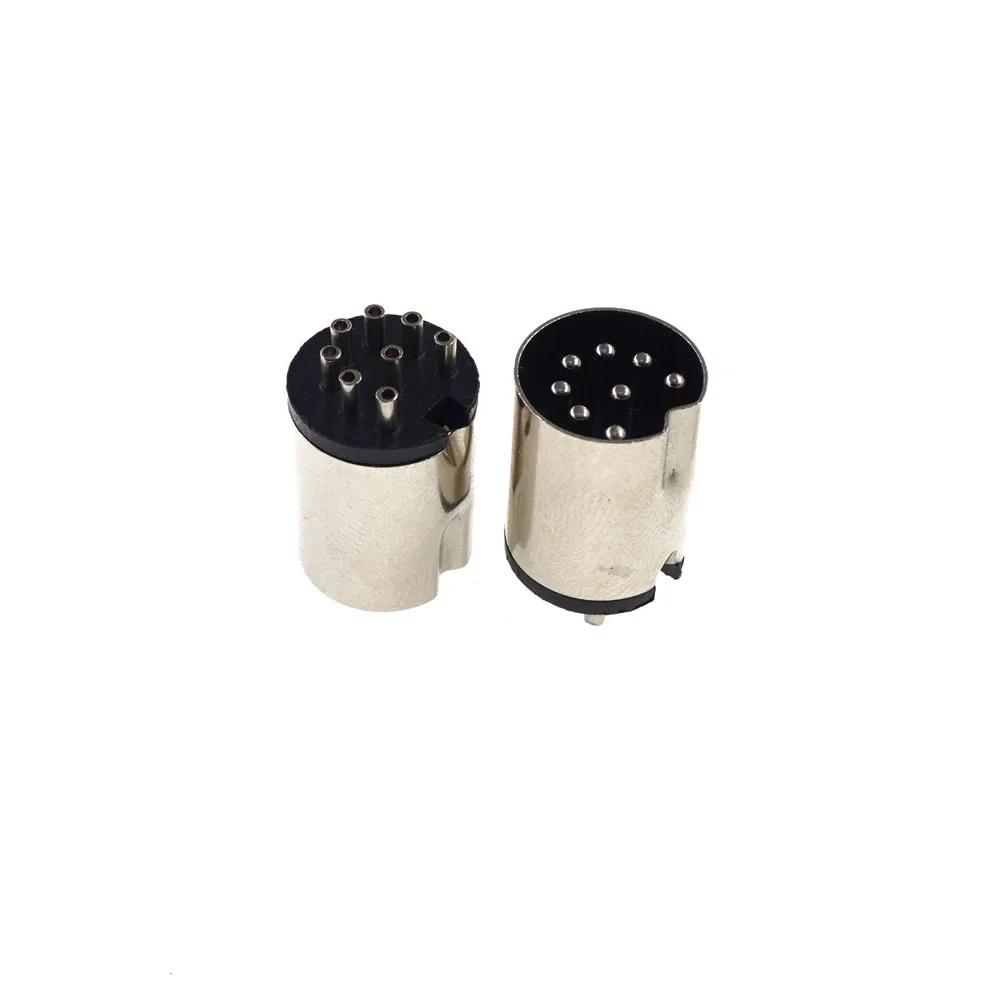 Conector de Alimentação Pces Graus Pinos Din Macho Plug Encabeçamento Solda Pcb Vertical Circular Push-pull Usinado Contatos 50 262 8