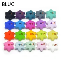 new 12mm candy colorful hexagonal silicone baby chew beads for baby newborn teething nursing kids safe food grade pacifier clip