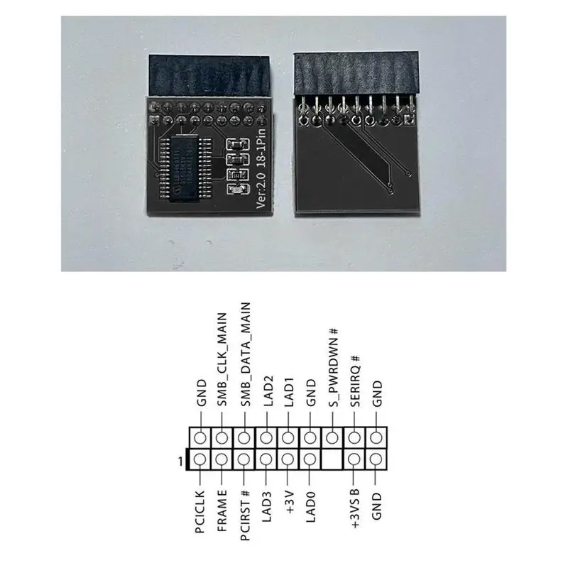 TPM 2 0 20Pin LPC шифрование модуль безопасности Удаленная карта Windows 11 обновление TPM2.0 12